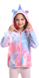 Tie Dye Unicorn Fluff Hoodie