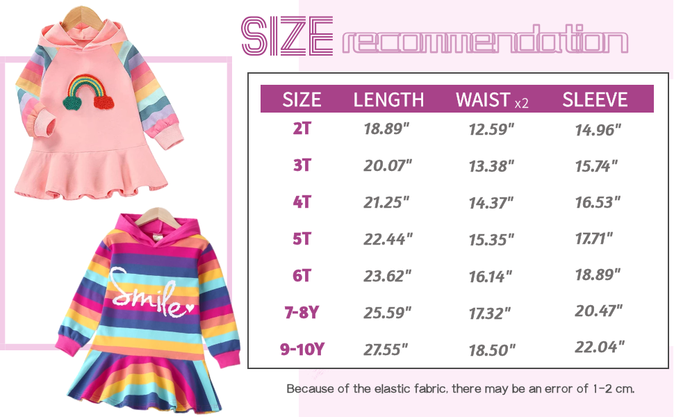 hoodie dress size