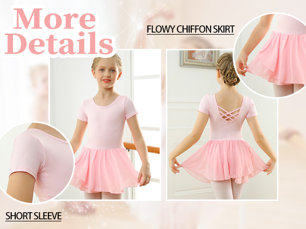 short sleeve ballet leotards for girls