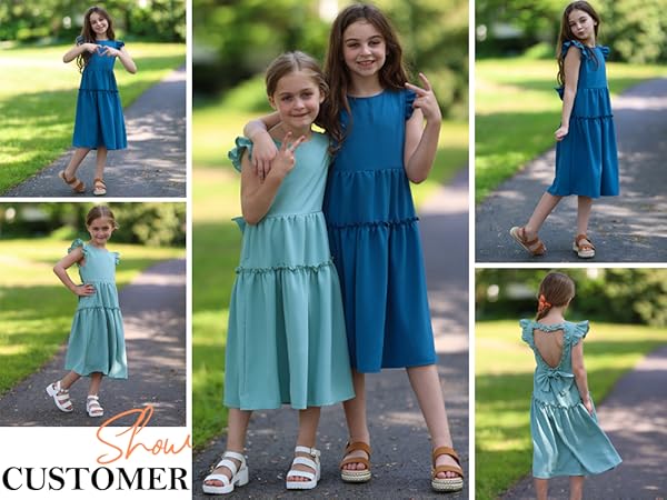 flower girl dress kids dress cute dresses for girls tie back dress