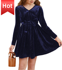 Girls Velvet Dress