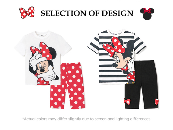 Disney Mickey and Friends Toddler Kids Girls Summer Outfits Shortsleeve Tee Shirt and Shorts Set