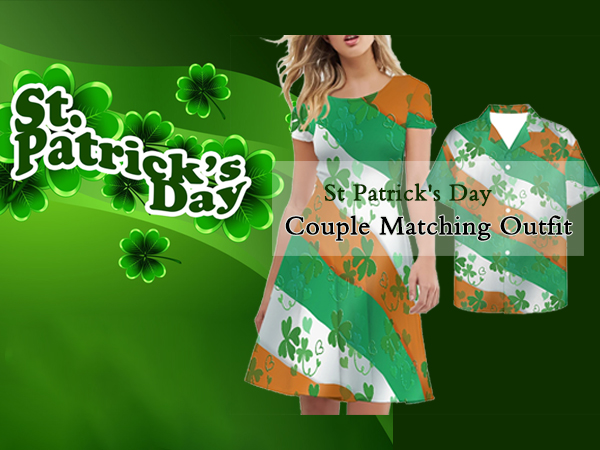 St Patrick&#39;s Day Couple Matching Outfits