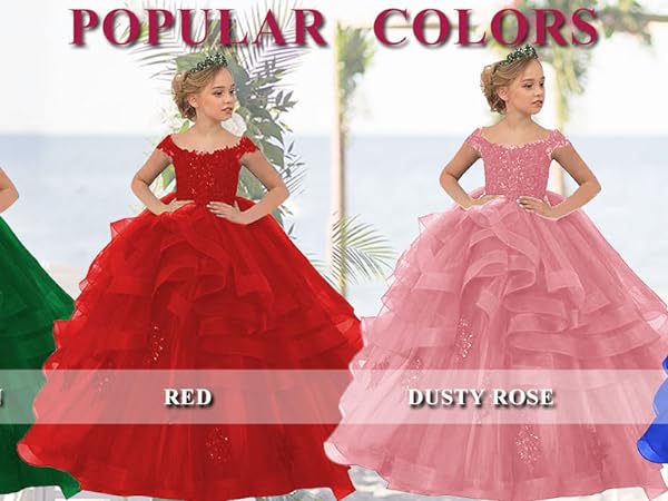 pageant dresses for girls flower girl dress tulle ball gown party girl formal dress