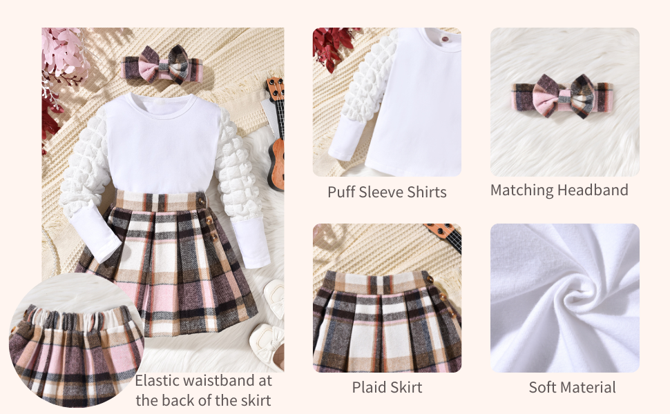 toddler little girl plaid skirt 2-7t