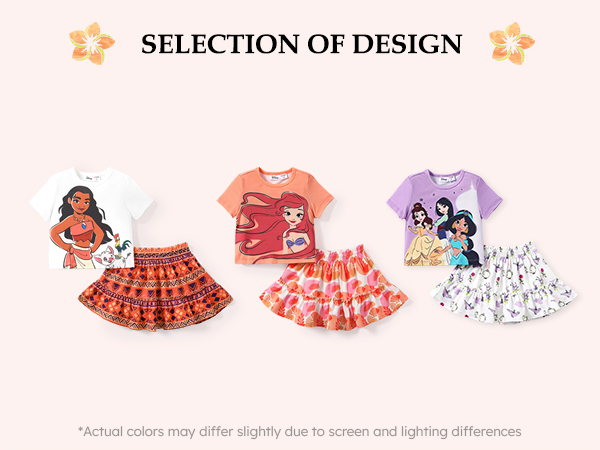 disney outfits for girls disney princess outfits two piece skirt set summer outfits for girls