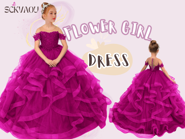 magenta flower girl dress