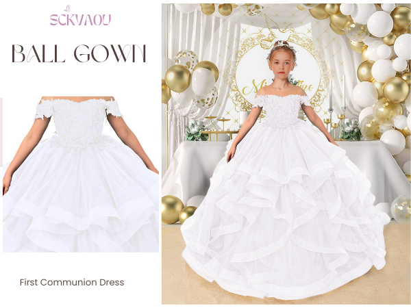 white first communion dress