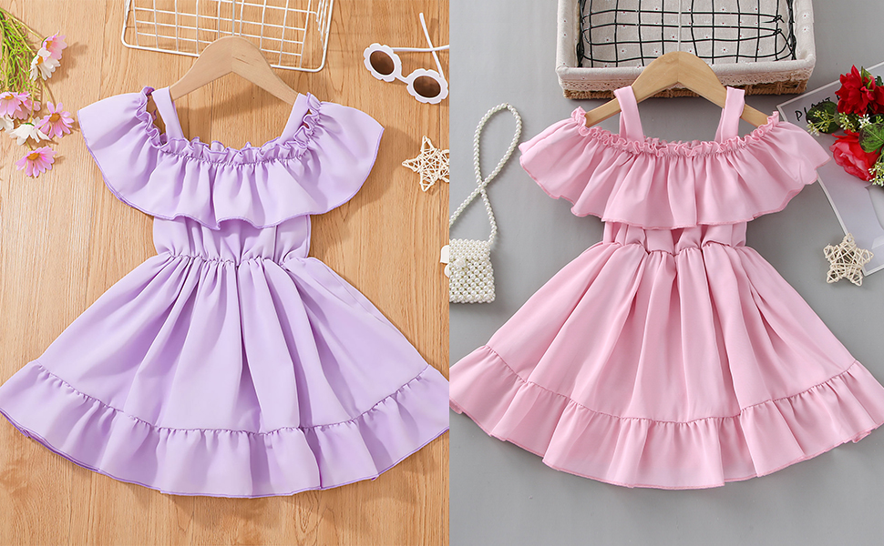 baby girl off-shoulder dress summer