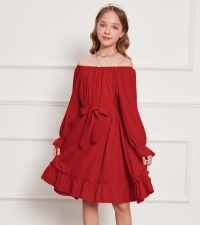 long sleeve girls dress