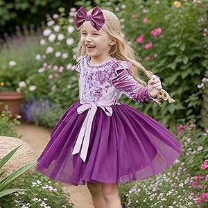 long sleeves dresses for toddler birthday