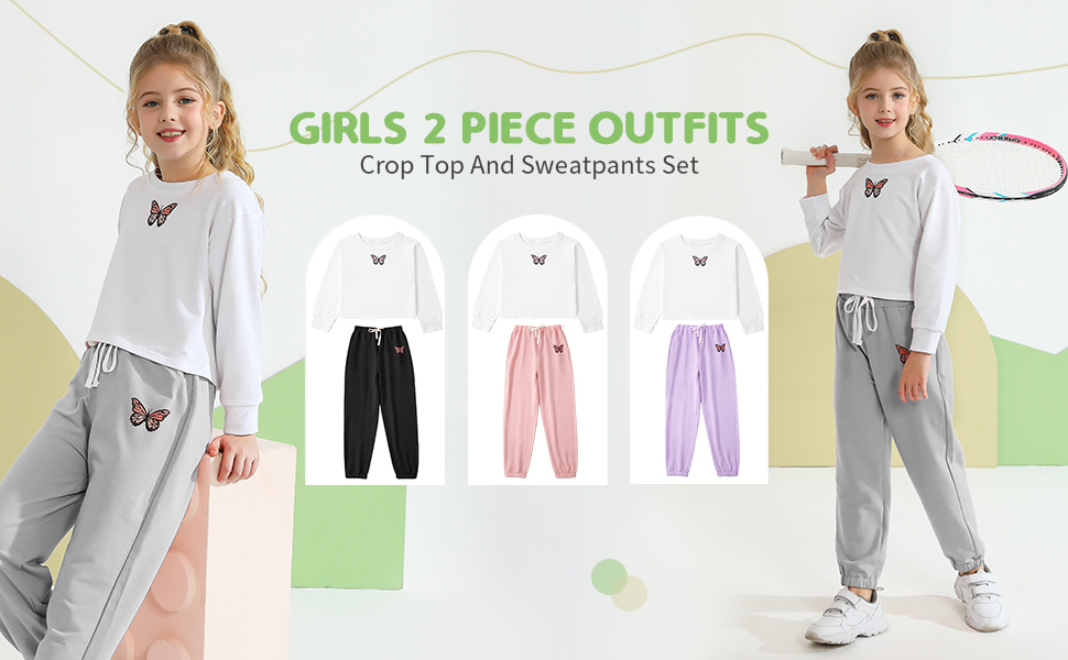 Crop top and sweatpant set