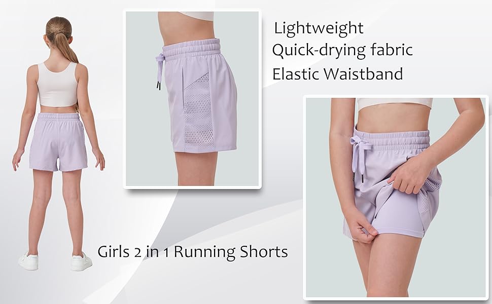 girls running shorts