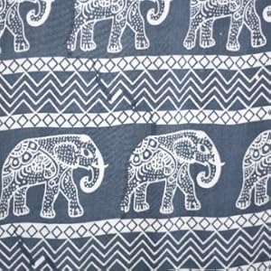 PIYOGA Kids Pants Adjustable Lightweight Loose Boho Travel Yoga Gray White Beach Cover Up Elephants