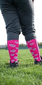 Crazy Diamonds Softball Socks