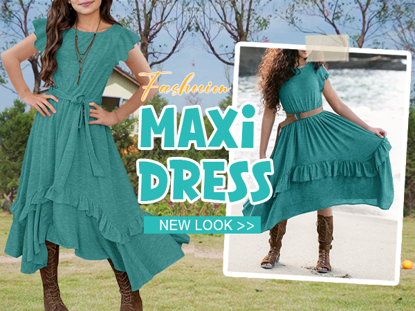 Girls Flutter Sleeve Dress