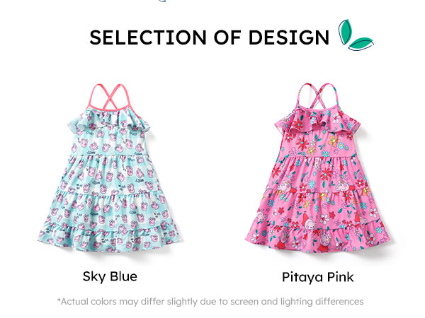 Peppa Pig Toddler Girls Spaghetti Strap Dress Floral Print Sleeveless Casual Sundress Dresses