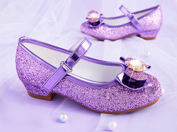 Girls Mary Jane Glitter Shoes