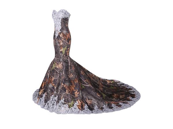 Mermaid Wedding Dress for Bride Camouflage Lace