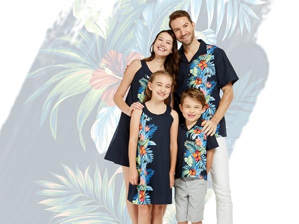 Orchid Paradise Navy - Family Matching