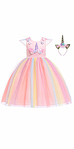 Girls Unicorn Party Dress