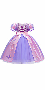 Flower Girls Princess Cosplay Dresses Toddler Baby Birthday Party Dress Up Ball Gown