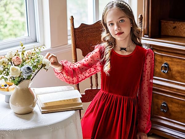 velvet dress for girls