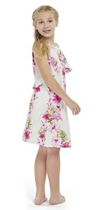 Hawaii Hangover Girls Ruffle Neck Dress Hawaiian Matching Sets Matching Patterns