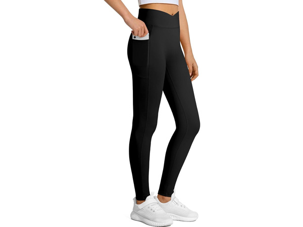 girls black athletic leggings