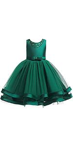 big girls Christmas dresses green