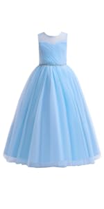 Flower Girl Wedding Dress Tulle 2555LL Blue