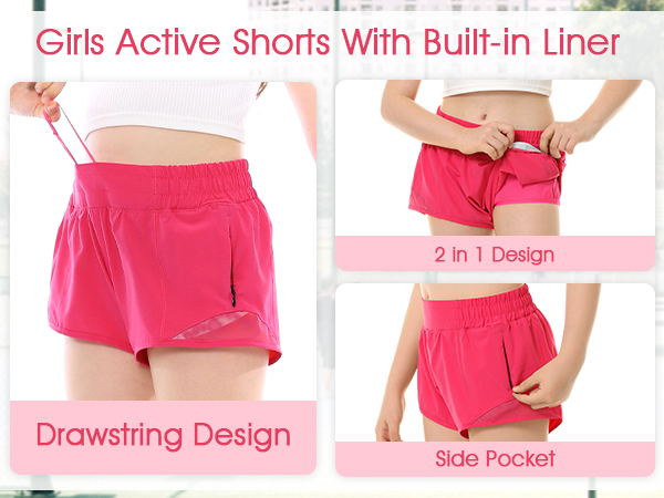 girls athletic shorts