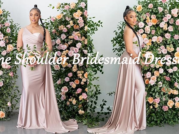 One Shoulder Bridesmaid Dresses for Wedding