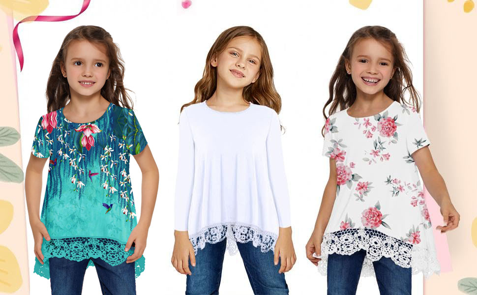 girls tunic tops