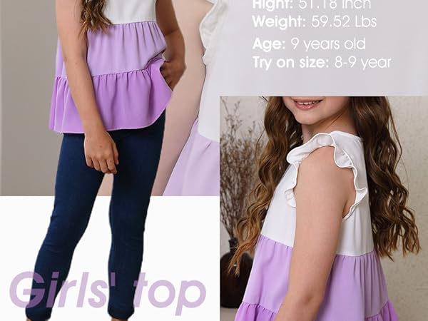 girl kid tween shirts blouses tops