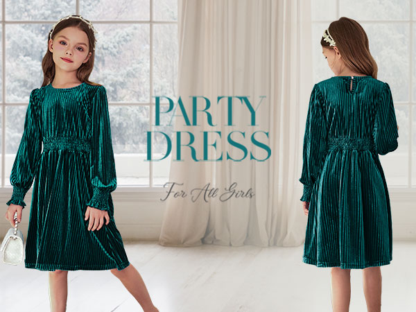 toddler green velvet dress