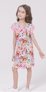 Cat Dresses for Girls Kids A-Line Summer Sun Dress Clothes Birthday Gifts