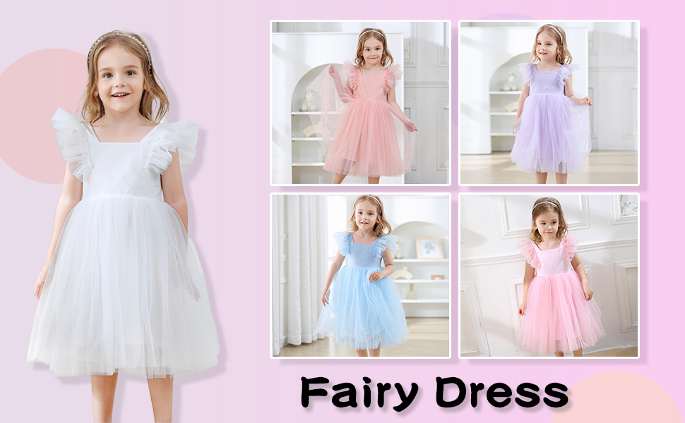 baby tulle dress have many colors you can choose, white pink sky blue pale pink and taro purple