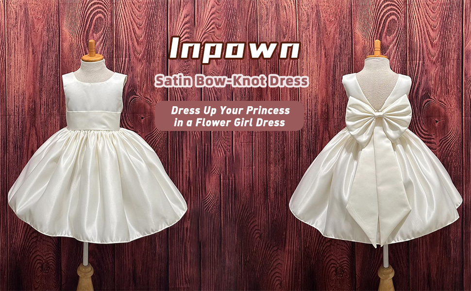 Inpown Satin Bow-Knot Girls Dress