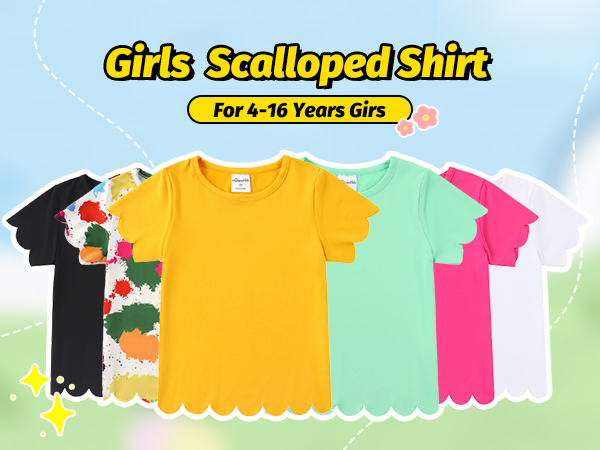 girls Scalloped shirt 