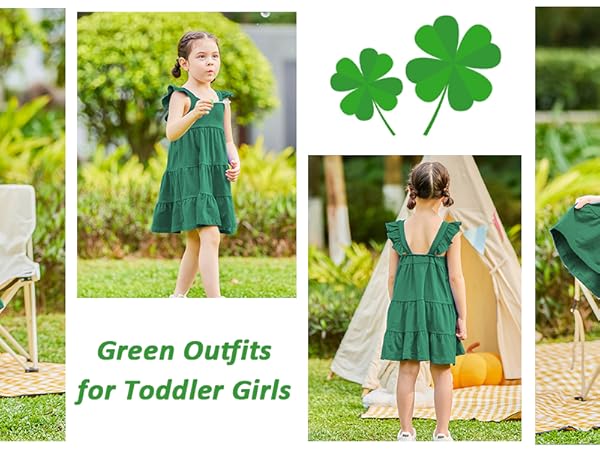 TODDLER GIRLS GREEN DRESS