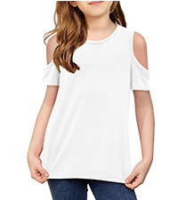 girls cold shoulder tops