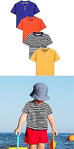 4 Pack Toddlers and Boys&#39; Cotton Short-Sleeve