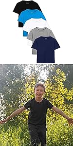 5 Packs Children Boys&amp;amp;amp;#39; Cotton Short-Sleeve