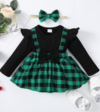 Baby Girl Plaid Skirt Set