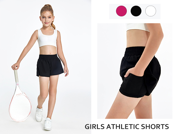 Girls 2 in 1 Running Shorts