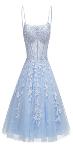 Lace Applique Homecoming Dresses