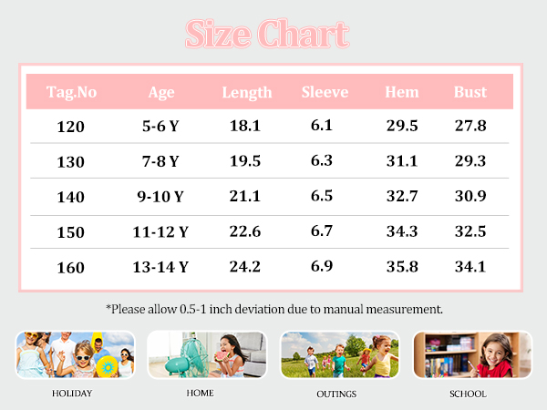 Girls Ruffle Short Sleeve T Shirts Crewneck Plain Casual Summer Tee Blouse Tops 