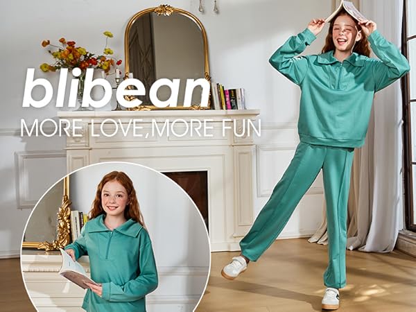 blibean girl kid clothes clothing long tops sweatershirts pants size 6 7 8 9 10 11 12 13 14 15 16