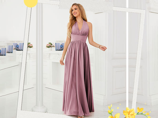 Dusty Rose Formal Evening Gowns